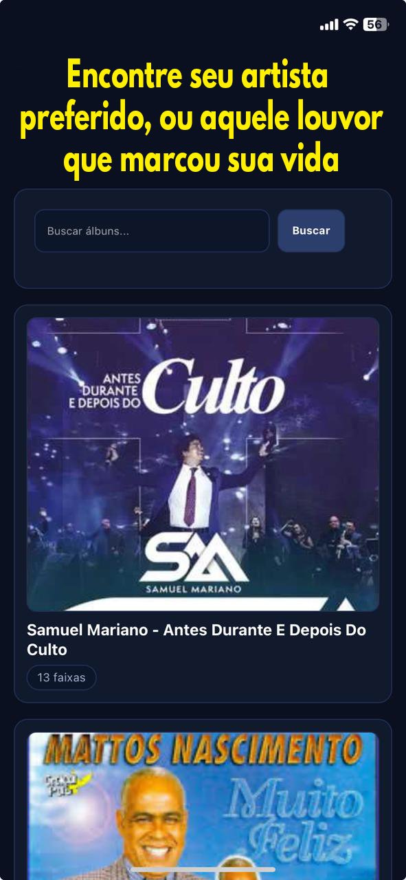 Página de álbum com faixas