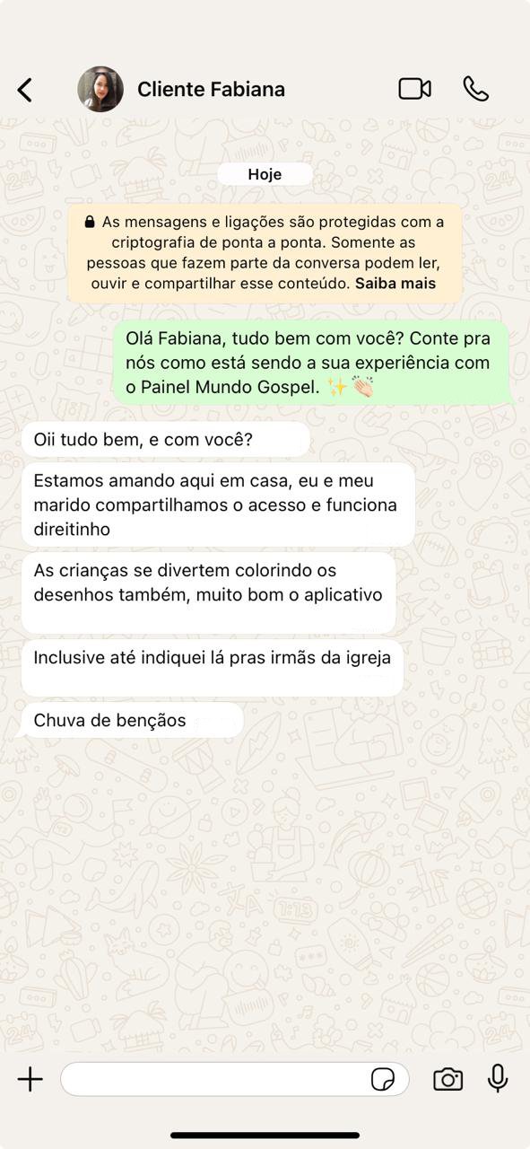 Depoimento 3 no WhatsApp